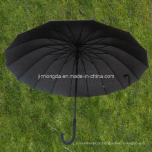 25 &quot;X12k metal todo preto guarda-chuva de sol em linha reta (yss0078)